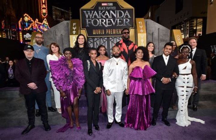 Black Panther with cast members