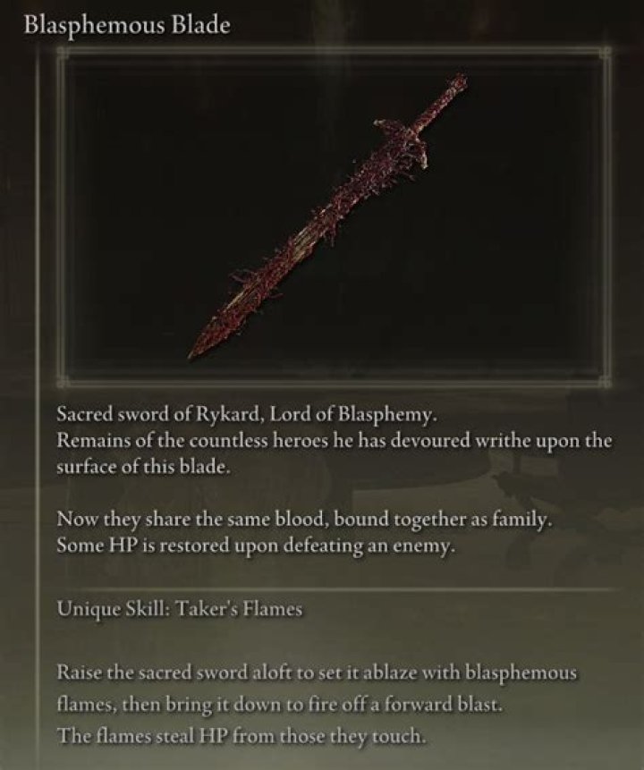 Elden Ring: How to Get the Blasphemous Blade