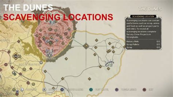 Map of Scavenging Locations