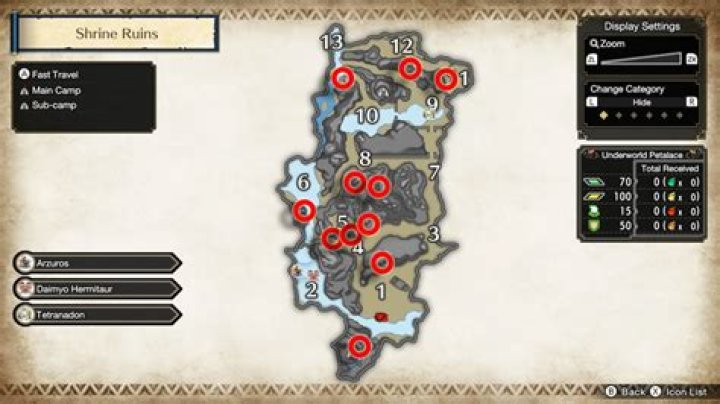 Shrine Ruins Sub-Camp Location and Quest