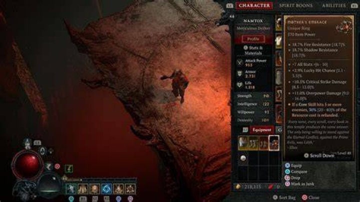 Unique Legendary item farm drop in Diablo 4